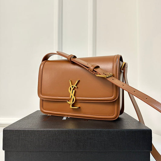 SOLFERINO 23 SATCHEL IN BOX CINNAMON BROWN CALFSKIN