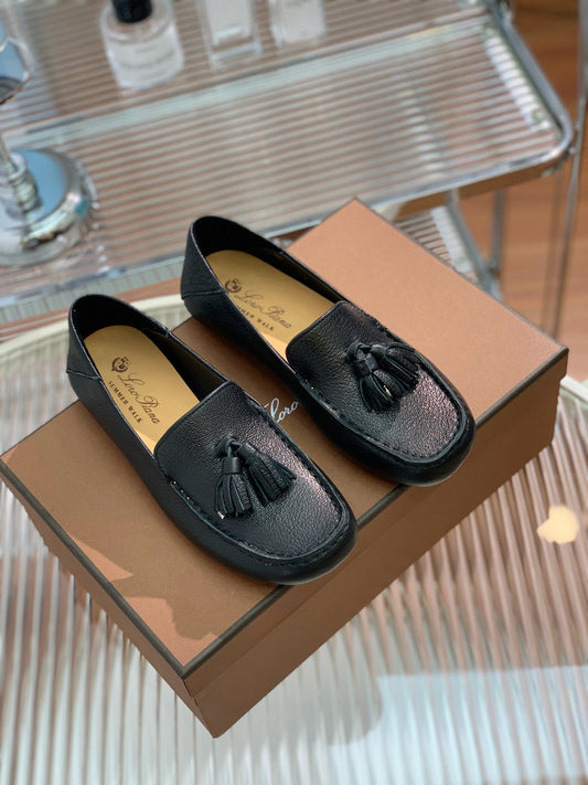 LP DOT SOLE WALK LOAFERS BLACK LAMBSKIN