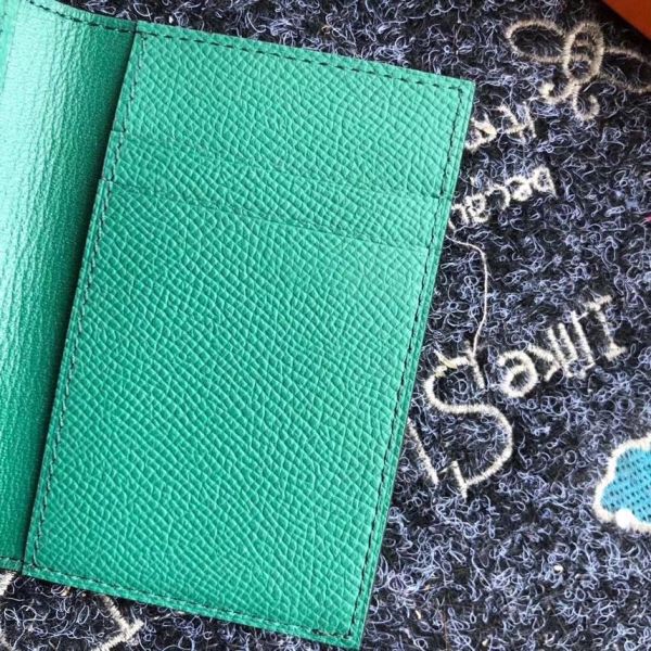 HERM MC² Euclide Card Holder In Green Epsom Leather
