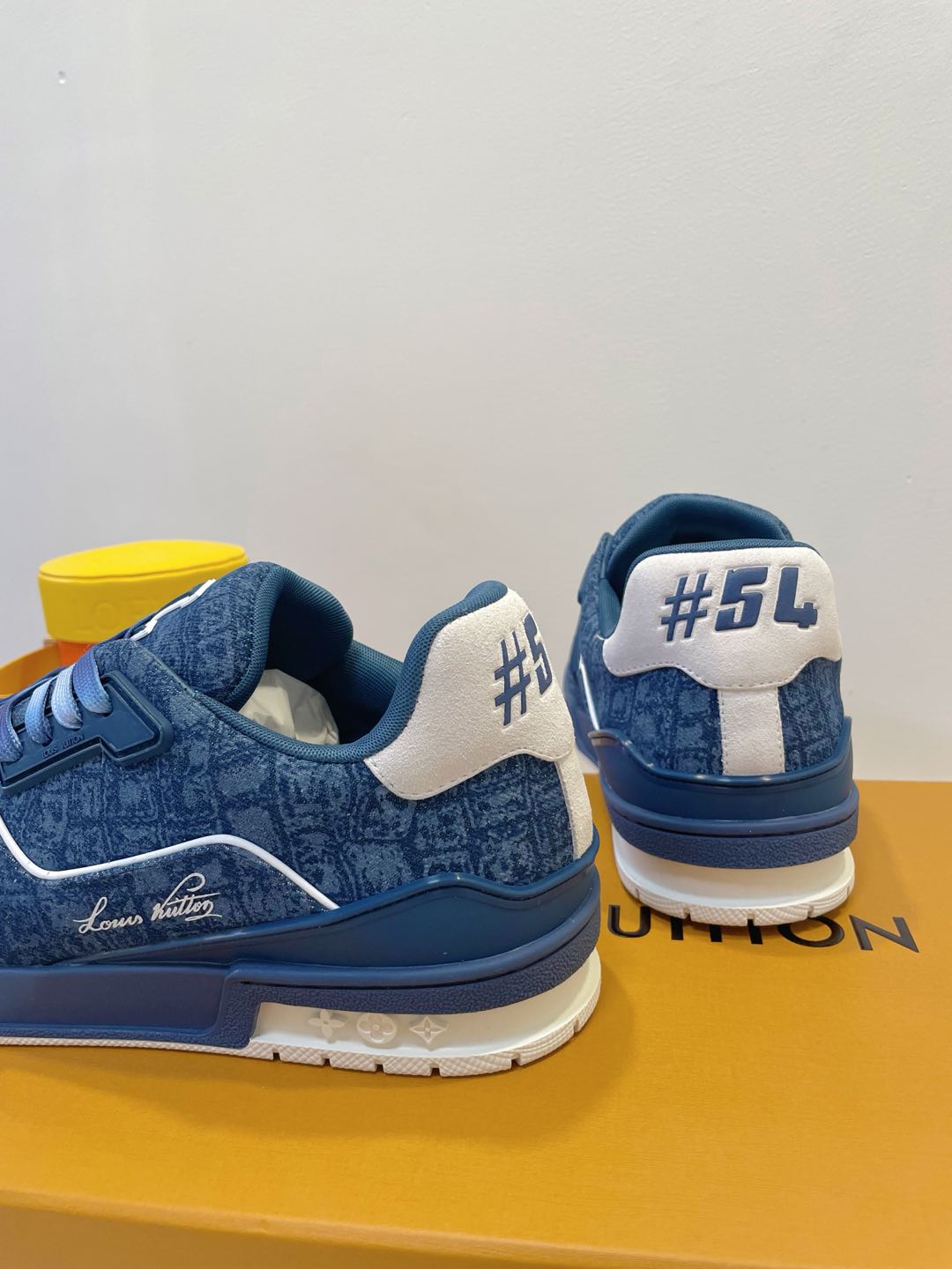 TRAINER SNEAKER IN CLASSIC BLUE MONOGRAM DENIM FABRIC