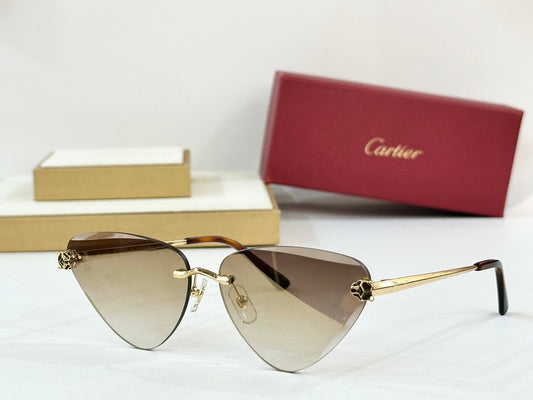 PANTHÈRE RIMLESS TRIANGLE FRAME SUNGLASSES 570457 IN METAL