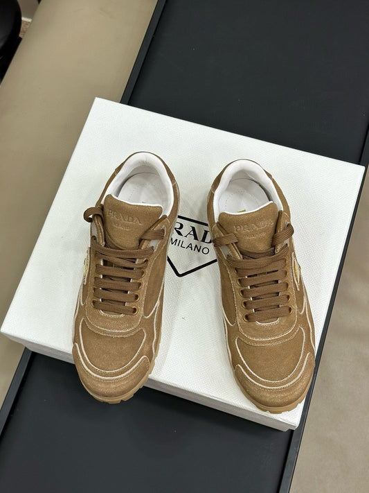 PRA TRAIL FADED SUEDE SNEAKERS CINNAMON