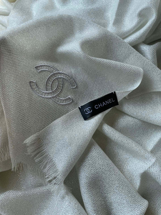 SCARF 210 CM IN IVORY WHITE CASHMERE 402210