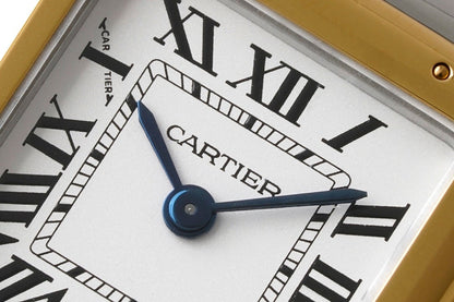 PANTHERE DE CARTIE 22MM QUARTZ GOLD STEEL WHITE DIAL