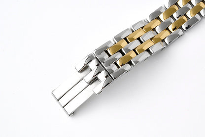 PANTHERE DE CARTIE 22MM QUARTZ GOLD STEEL WHITE DIAL