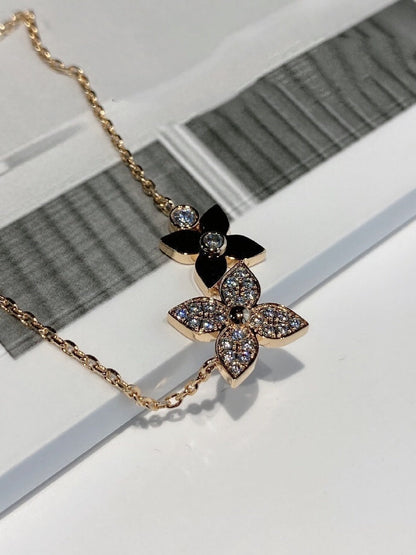 DOUBLE STAR DIAMOND NECKALCE