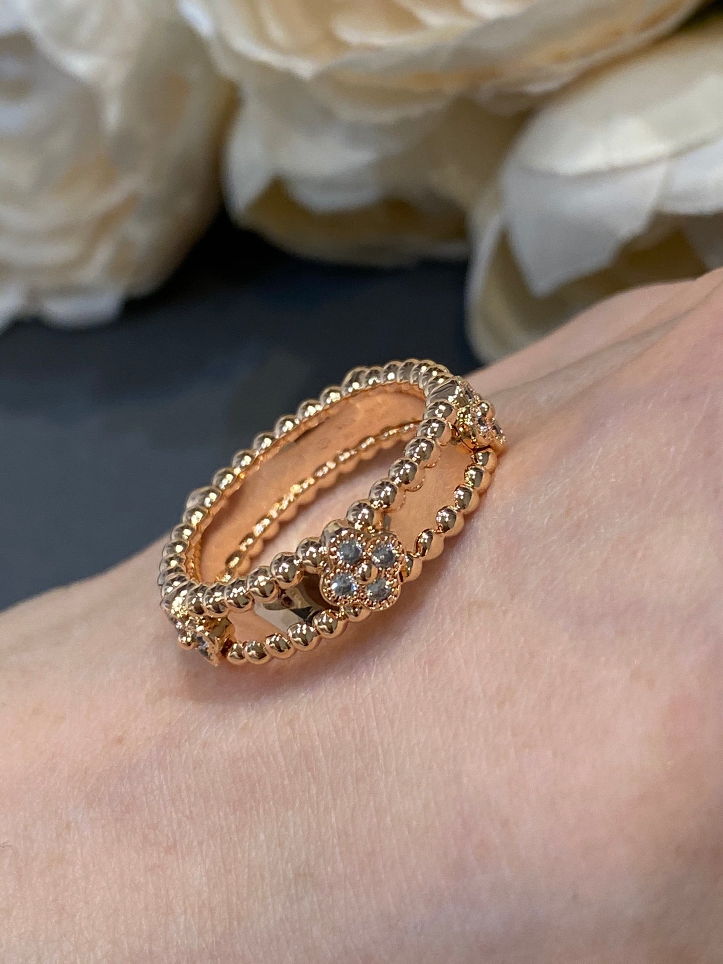 PERLEE PINK GOLD DIAMOND RING
