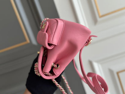 SMALL BACKPACK 20.5 PINK LAMBSKIN