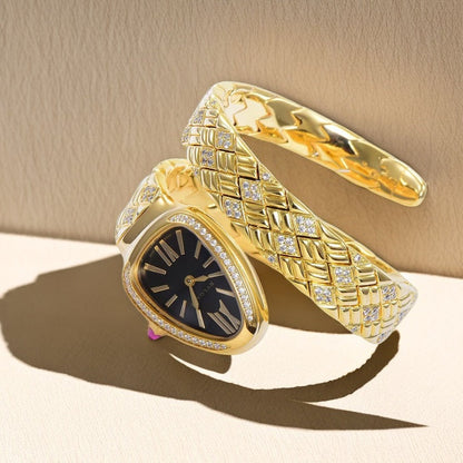 SERPENTI SPIGA 35 GOLD BLACK DIAL