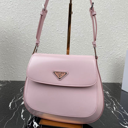 CLEO 24 PINK BRUSHED LEATHER SHOULDER BAG