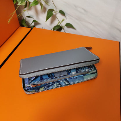 HM Zipper Wallet 20 Grey Epsom
