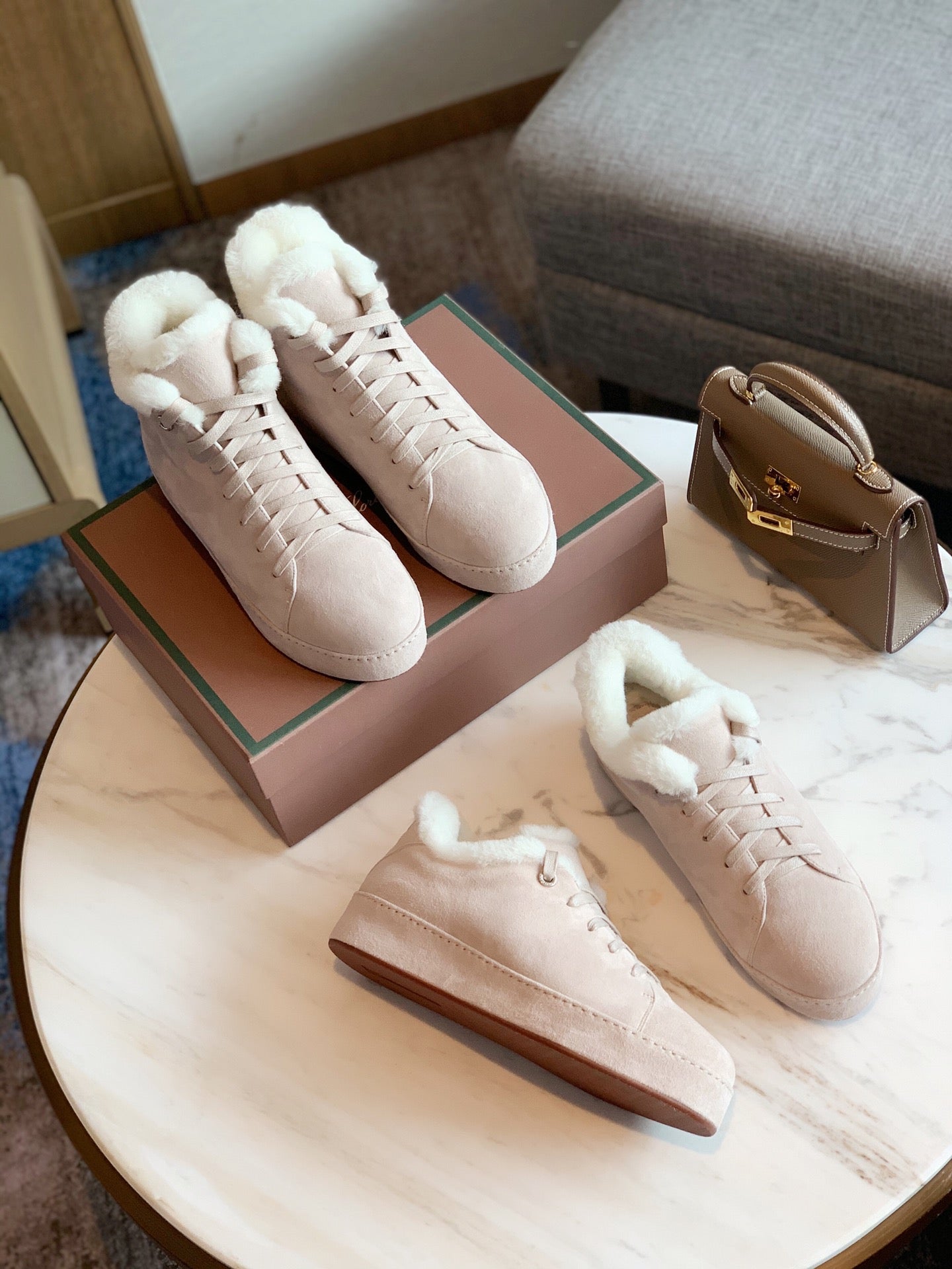 LP WINTER NUAGES SNEAKERS CREAMY WHITE LAMBSKIN