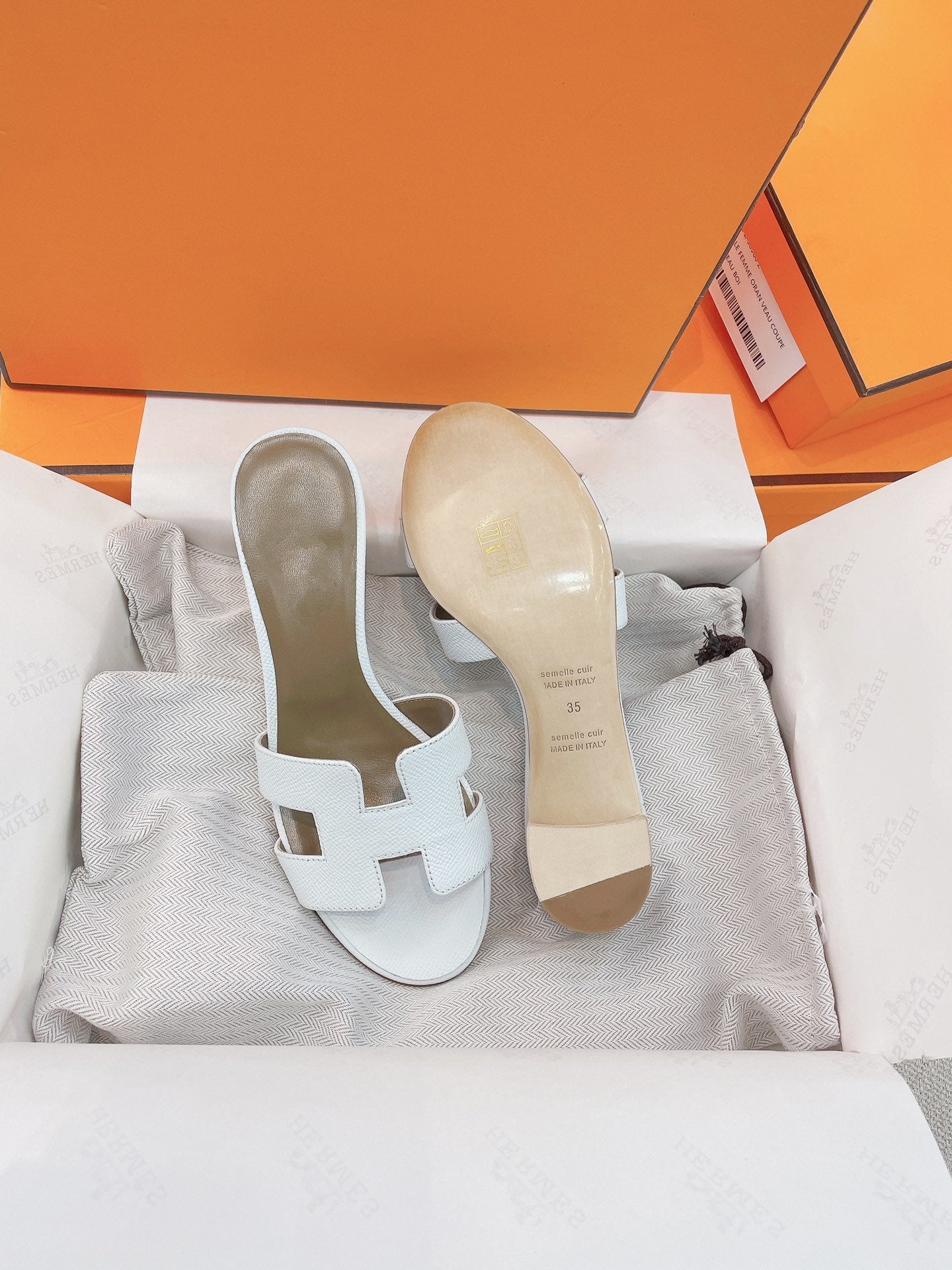 0asis Sandal Epsom Calfskin White