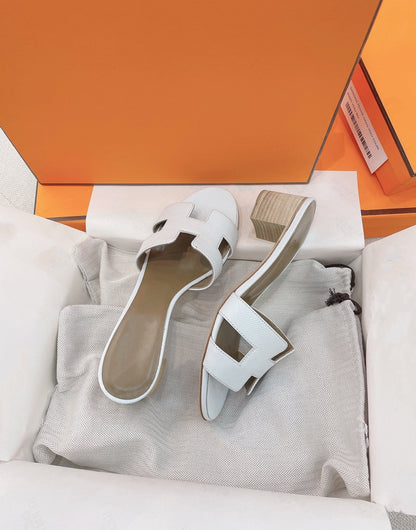 0asis Sandal Epsom Calfskin White