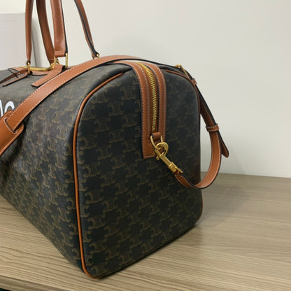 TRAVEL BAG 50 IN BLACK TRIOMPHE CANVAS WITH CAT PRINT
