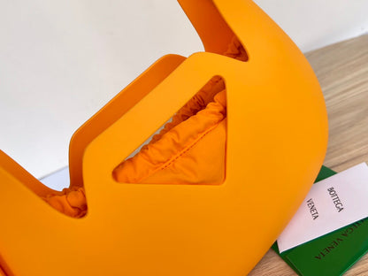 SHOULDER BAG 27 IN ORANGE PEEL RUBBER AND NYLON FABRIC