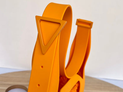 SHOULDER BAG 27 IN ORANGE PEEL RUBBER AND NYLON FABRIC