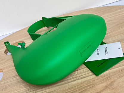 SHOULDER BAG 27 IN JADE GREEN RUBBER AND NYLON FABRIC