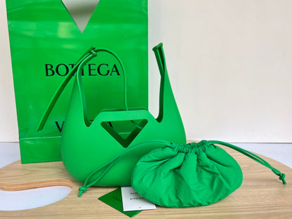 SHOULDER BAG 27 IN JADE GREEN RUBBER AND NYLON FABRIC