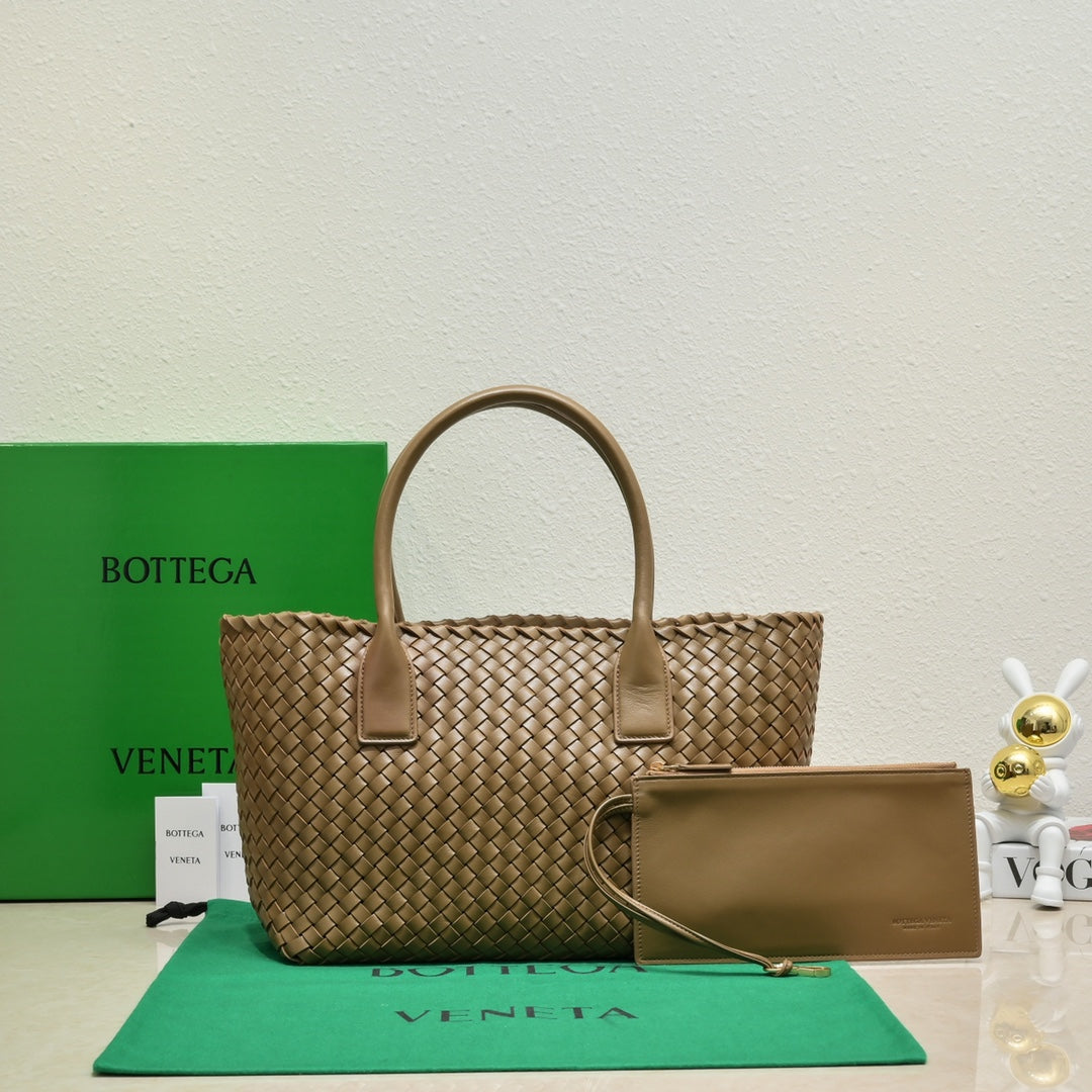 Large Cabat 45cm Brown Lambskin Ghw