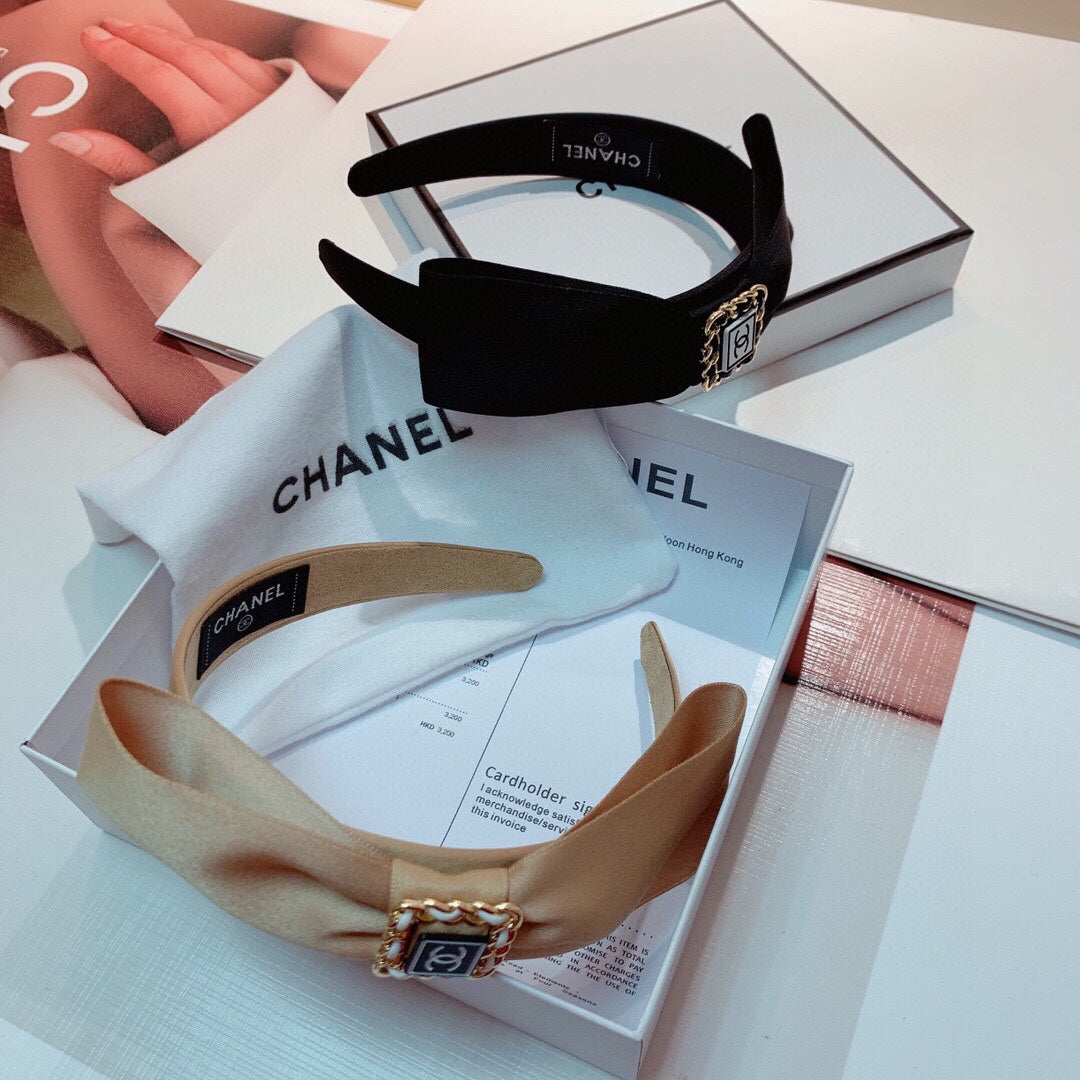 CAMEL BEIGE SILK HAIRBAND 832202