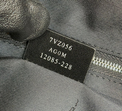 FENDI STRIKE LARGE 46 FF MIDNIGHT BLUE JACQUARD FABRIC BACKPACK