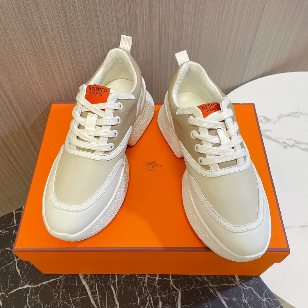 GIGA SNEAKER BEIGE MIX WHITE CALFSKIN