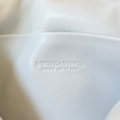 PAD PUFFER BAG 29 IN WHITE COWHIDE LEATHER