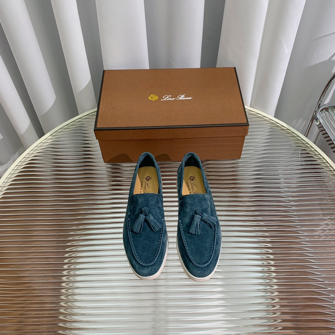 LP SUMMER WALK TASSELS LOAFERS AEGEAN SUEDE