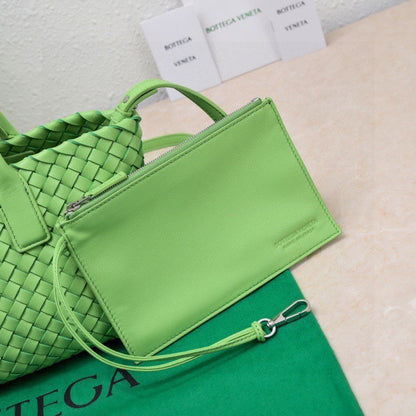 Mini Cabat 20cm Green Lambskin Ghw