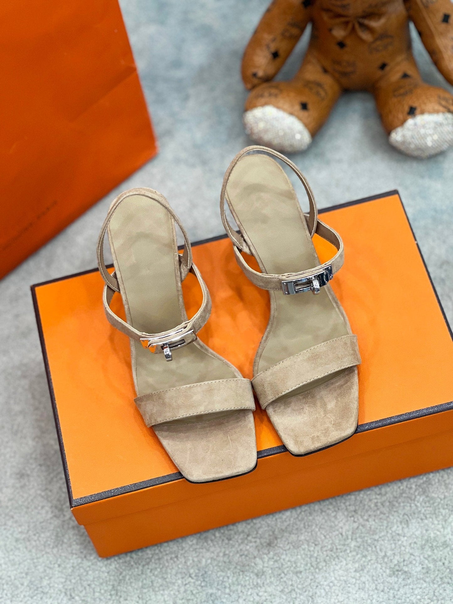 Glamour 75 Sandal Light Brown Suede