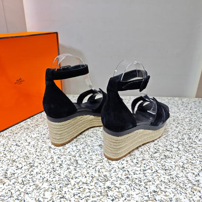 ELDA ESPADRILLE 80 BLACK SUEDE