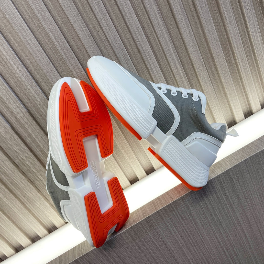 GIGA SNEAKER GRAY MIX WHITE CALFSKIN