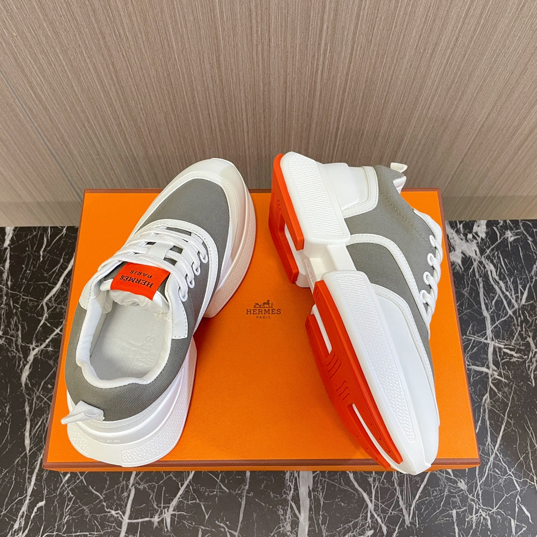 GIGA SNEAKER GRAY MIX WHITE CALFSKIN