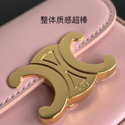 Triomphe 11 PASTEL PINK Shiny Calfskin Handbag