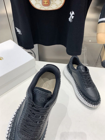 NAMA SNEAKER 5 CM IN BLACK CALFSKIN