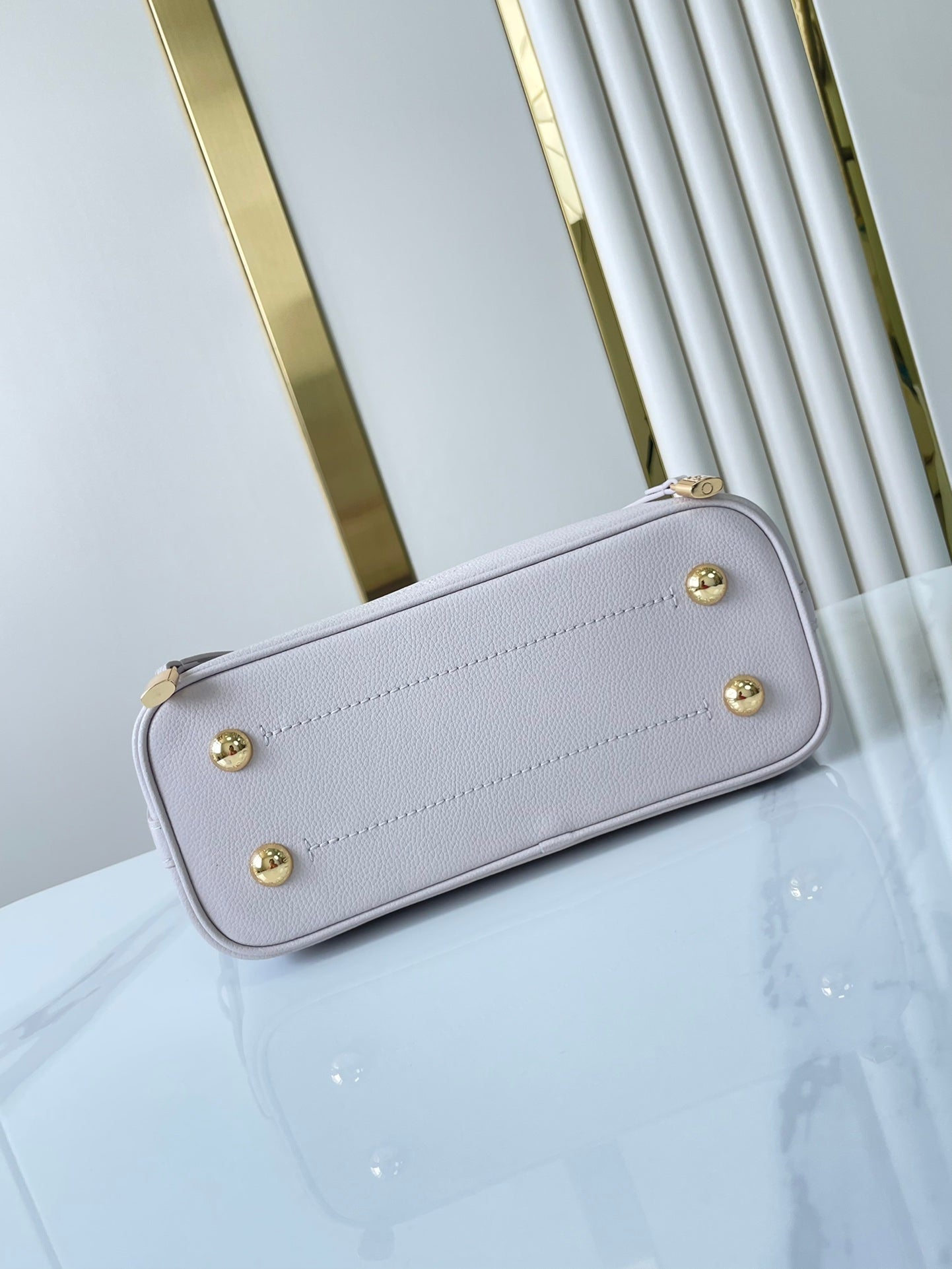 FLORE 28 IN WHITE PERFORATED CALFSKIN