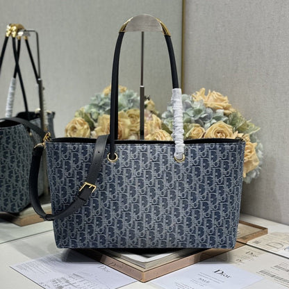 MEDIUM 37 TOUJOURS BAG IN BLUE MONOGRAM DENIM