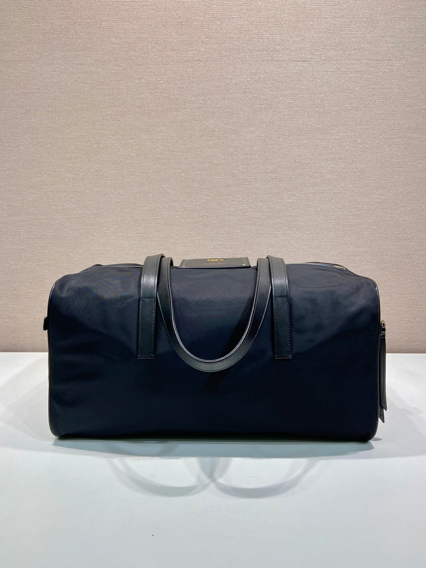 TRAVEL BAG 40 IN BLACK WATERPROOF FABRIC GOLD PADLOCK