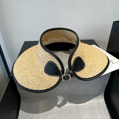 WIDE BRIM HALF HEAD HAT MODEL 650340 IN NATURAL RAFFIA STRAW