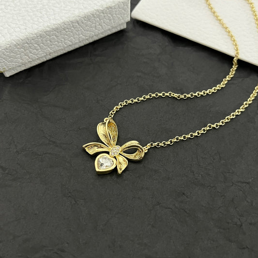 CD HEART GOLD DIAMOND NECKLACE