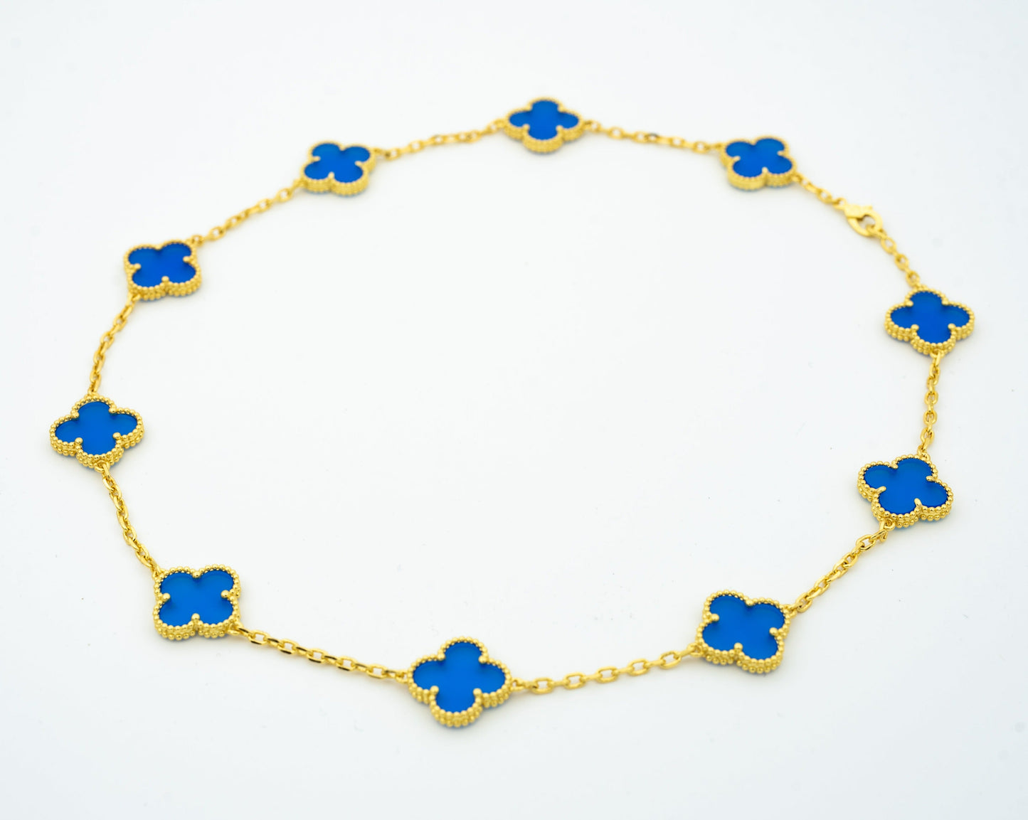 VINTAGE AGATE NECKLACE 10 MOTIFS GOLD