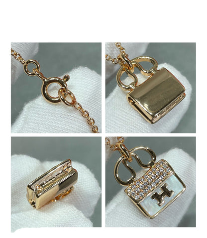 H CIRCE MOISSANITE PENDANT NECKLACE GOLD