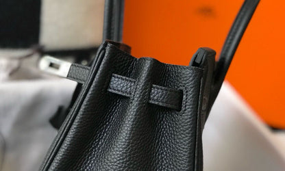 HERM bikrin 35cm Black with Silver hardware