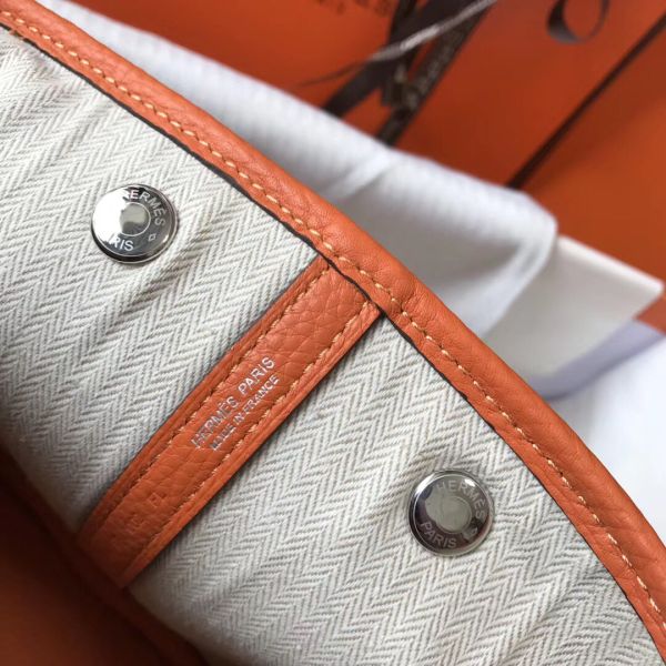 HERM Garden Party 30 Bag In Orange Taurillon Leather