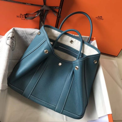 HERM Garden Party 36 Bag In Blue Jean Clemence Leather