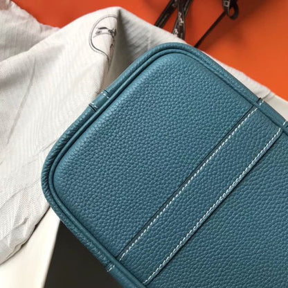 HERM Garden Party 36 Bag In Blue Jean Clemence Leather