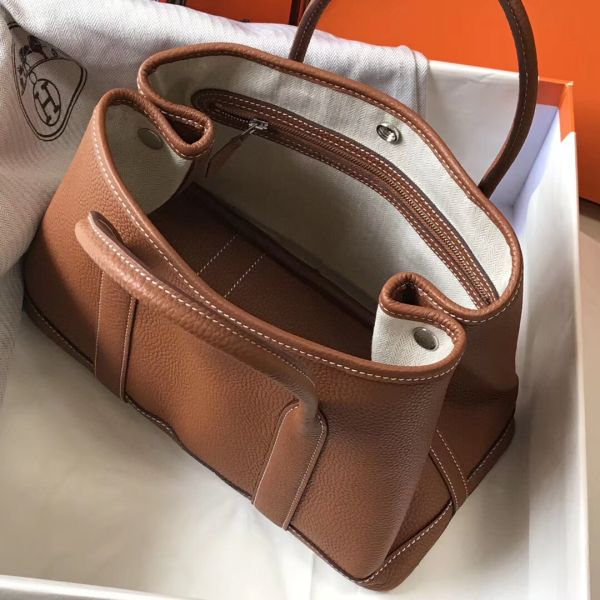 HERM Garden Party 36 Bag In Gold Clemence Leather