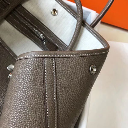 HERM Garden Party 36 Bag In Taupe Clemence Leather