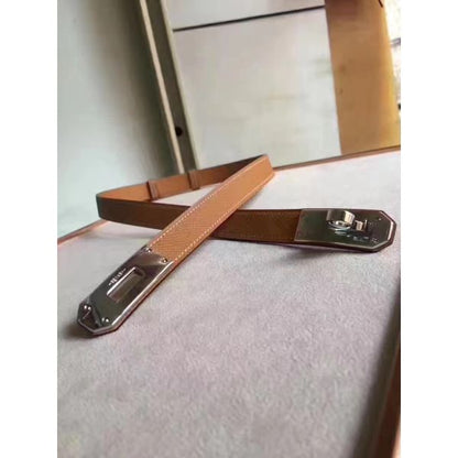 HERM Kelly 18 Belt In Gold Epsom Leather